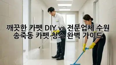 깨끗한 카펫, DIY vs 전문업체? 수원 송죽동 카펫 청소 완벽 가이드
