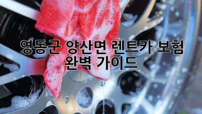 🚗 영동군 양산면 렌트카 보험, 완벽 가이드! 🏞️