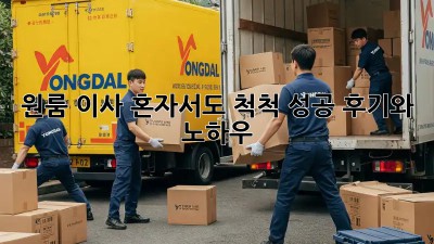 원룸 이사, 혼자서도 척척! 성공 후기와 노하우