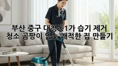 부산 중구 대청동1가 습기 제거 청소: 곰팡이 없는 쾌적한 집 만들기